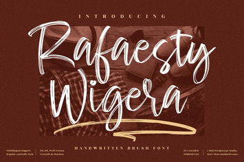 Rafaesty Wigera Brush Font