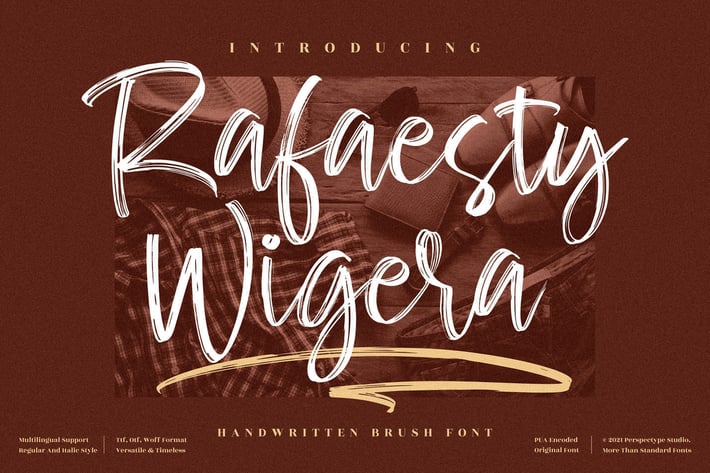 Rafaesty Wigera Brush Font