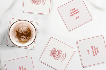 Drink Square Coaster Mockup