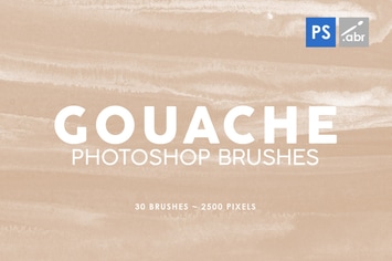 30 Gouache Photoshop Stamp Brushes 2