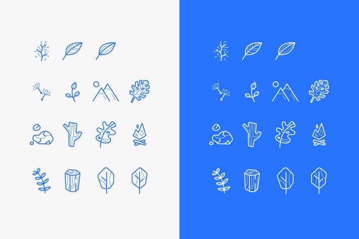 set of vector nature icons or logos