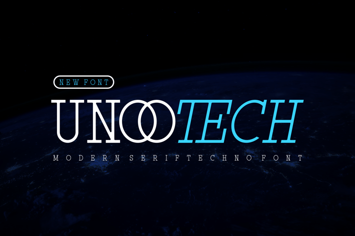 Unootech - Modern Serif Techno Font