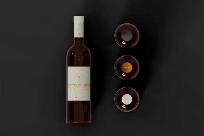 Wine Bottles Mockup