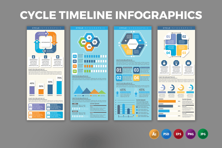 Cycle Timeline – Infographics Design