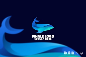 Whale Gradient Logo Template