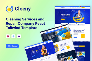 Cleaning Services Company React Tailwind Template