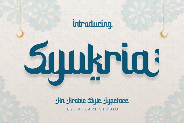 Syukria - An Arabic Style Typeface 