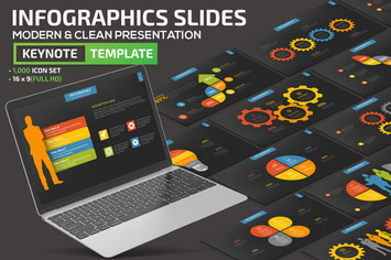 Dark Infographic Element Keynote Presentation