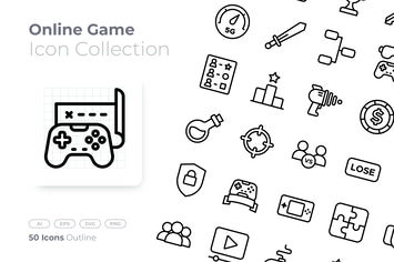 Online Game Outline Icon