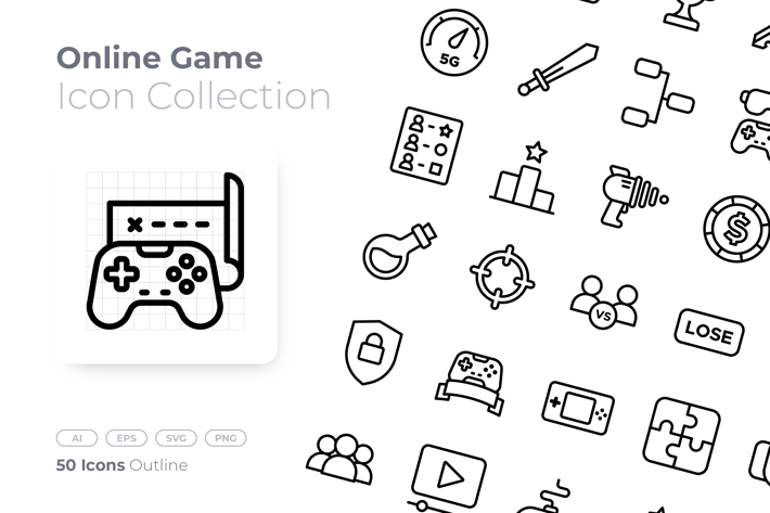Online Game Outline Icon