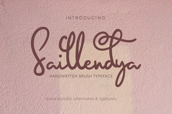 Saillendya | Handwritten Brush Typeface