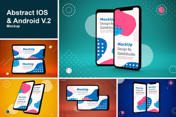 Abstract IOS & Android Mockup V.2