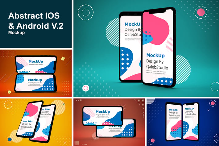 Abstract IOS & Android Mockup V.2