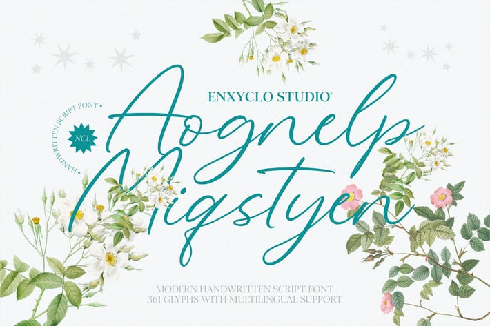 NCL Aognelp Miqstyen - Handwritten Script Font