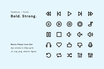 UI Icon Set - Music Player