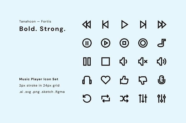 UI Icon Set - Music Player