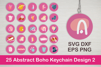 25 Abstract Boho Keychain Designs 2
