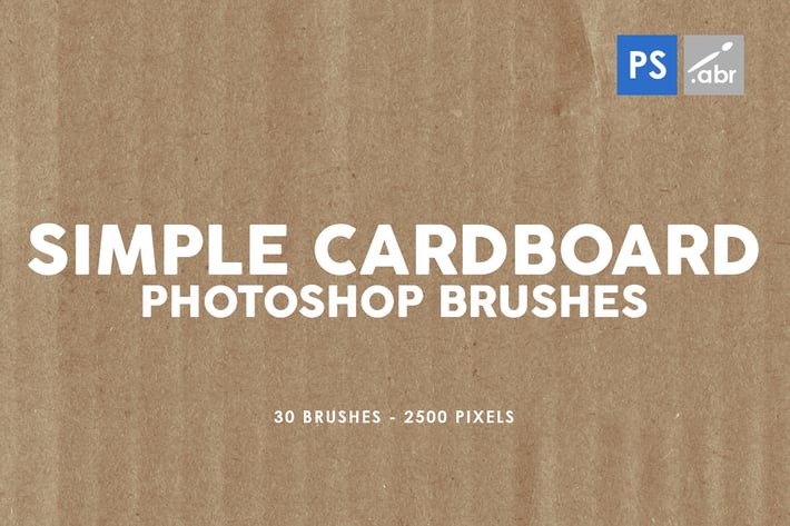 30 Simple Cardboard Photoshop Stamp Brushes