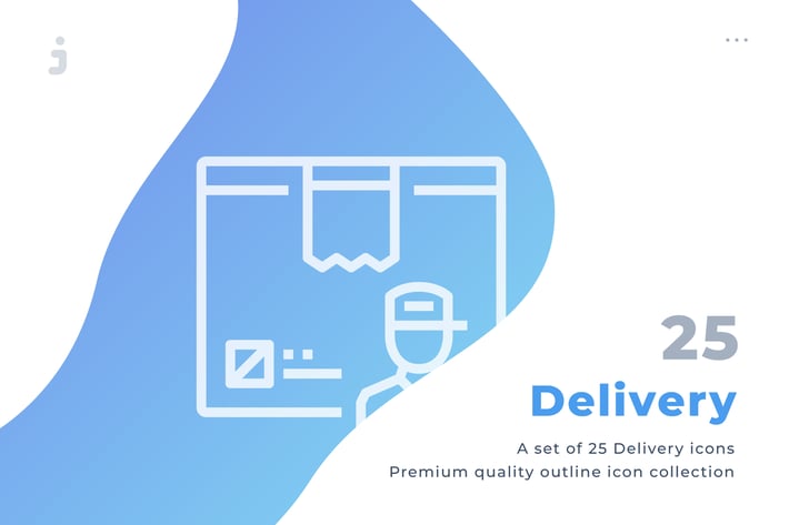 25 Delivery icon set