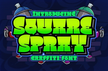 Square Spray Graffiti Font