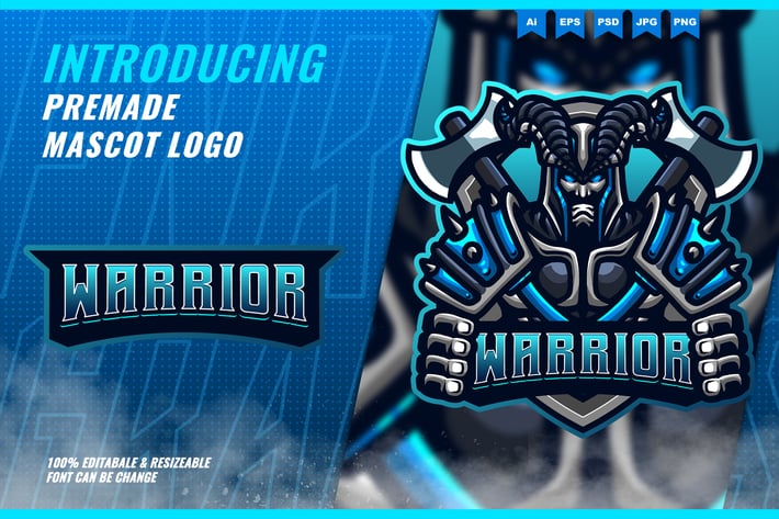 Hell Warrior - Mascot Esport Logo Template