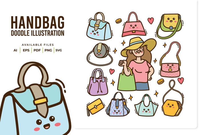 Handbag Doodle Illustration