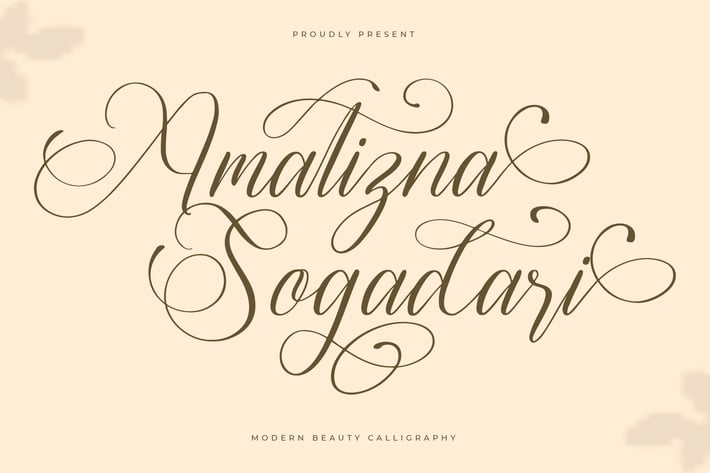 Amatizna Sogadari Calligraphy Script Font