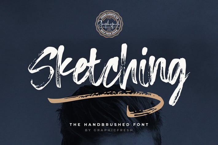Sketching - The Handbrushed Typeface