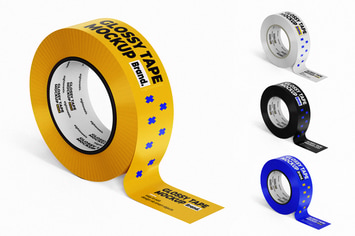 Glossy Packaging Tape Mock-up Template