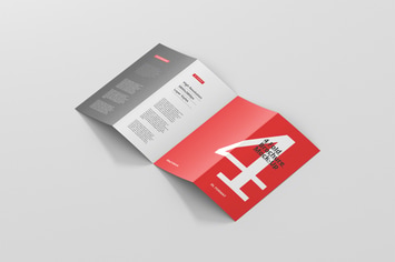 4-Fold Brochure Mockup - DL 99x210mm