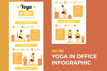 Yoga In Office - Infographic Template 