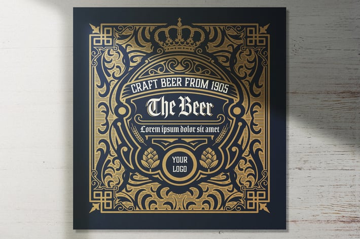 Vintage-Style Beer Label Layout