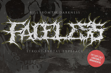 Faceless - Black Metal Typeface