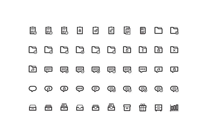 Thin Line UI Icons Pack Pixel Perfect