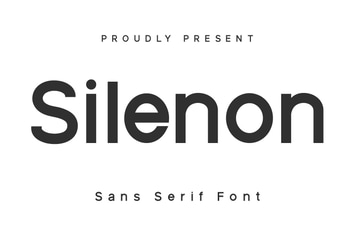 Silenon Sans Serif Font Display