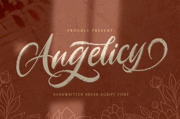 Angelicy - Textured Brush Font