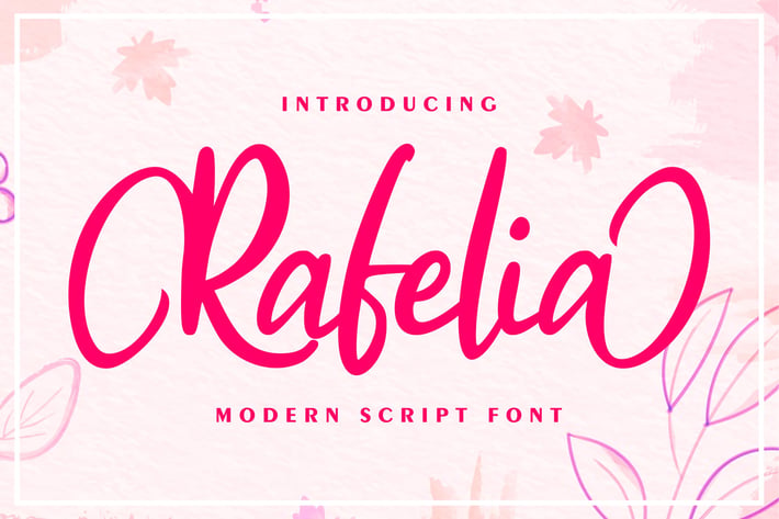 Rafelia | Modern Script Font