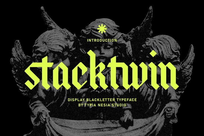 Stackwin - Display Gothic Blackletter Typeface