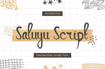Saluyu Script - Handwritten Font