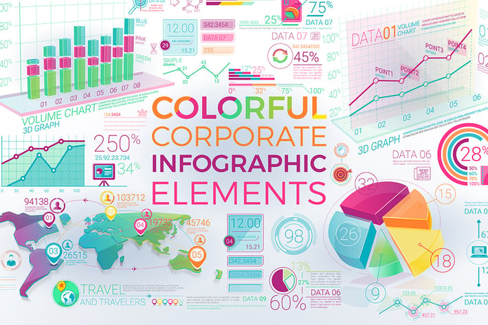 Colorful Corporate Infographic Elements 