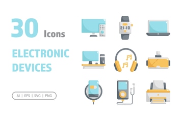 30 Electronic Devices Icons