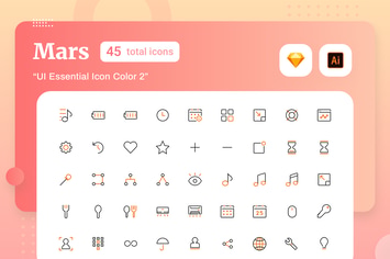 Mars - UI Essential Icon Color 2 