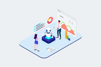 Communication With Cilent By AI Isometric - T2