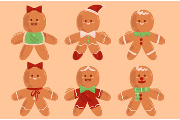 Gingerbread Man Cookie Illustration (2)