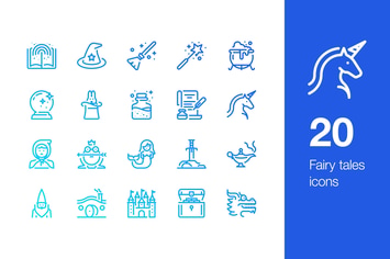20 Fairy tales icons