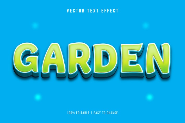 3D Green Text Effect Editable