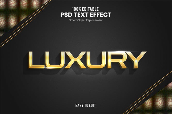 Luxury - Elegant 3D PSD Text Effect 