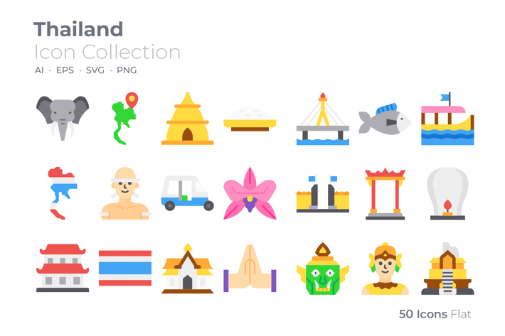 Thailand Color Icon