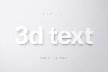 White 3D Text Effect for Photoshop