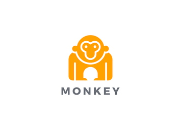 Logo Monkey Gorilla Animal Silhouette
